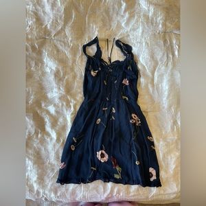 Reformation Navy floral dress